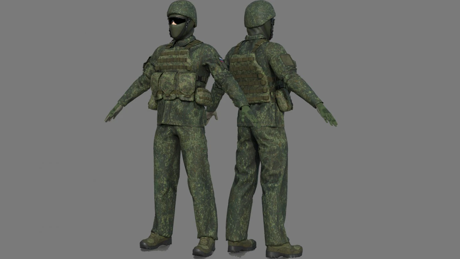 RUSIAN SOLDIER 3D Model .c4d .max .obj .3ds .fbx .stl .blend