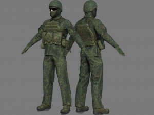 RUSIAN SOLDIER 3D Model
