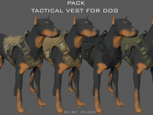 TACTICAL VEST FOR DOG 3D Model