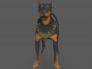 TACTICAL VEST FOR DOG Modello 3D