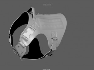 TACTICAL VEST FOR DOG Modello 3D