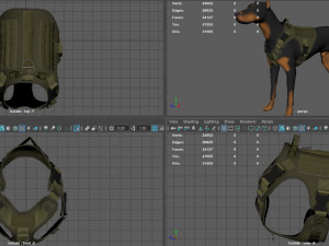 TACTICAL VEST FOR DOG Modello 3D