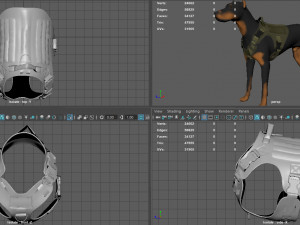 TACTICAL VEST FOR DOG Modello 3D
