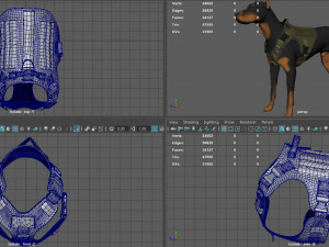 TACTICAL VEST FOR DOG Modello 3D