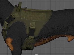 TACTICAL VEST FOR DOG Modello 3D