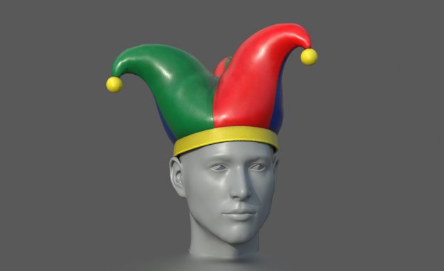 CLOWN HAT Model 3D .c4d .max .obj .3ds .fbx .stl .blend 