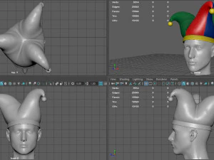 광대 모자 3D 모델