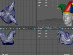 광대 모자 3D 모델