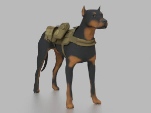 GILET TATTICO PER CANE 2 Modello 3D