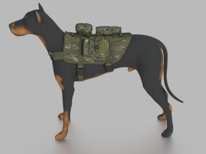 TACTICAL VEST FOR DOG 2 3D Model