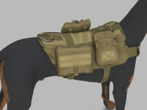 TACTICAL VEST FOR DOG 2 3D Model