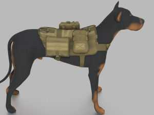 TACTICAL VEST FOR DOG 2 3D Model