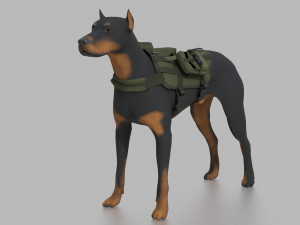 TACTICAL VEST FOR DOG 2 3D Model