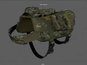 TACTICAL VEST FOR DOG 2 3D Model
