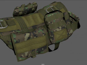 TACTICAL VEST FOR DOG 2 3D Model
