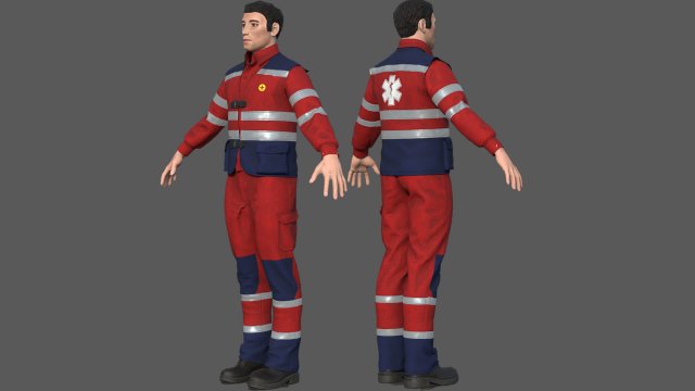 AMBULANCE DOCTOR 3D 模型 .c4d .max .obj .3ds .fbx .stl .blend 
