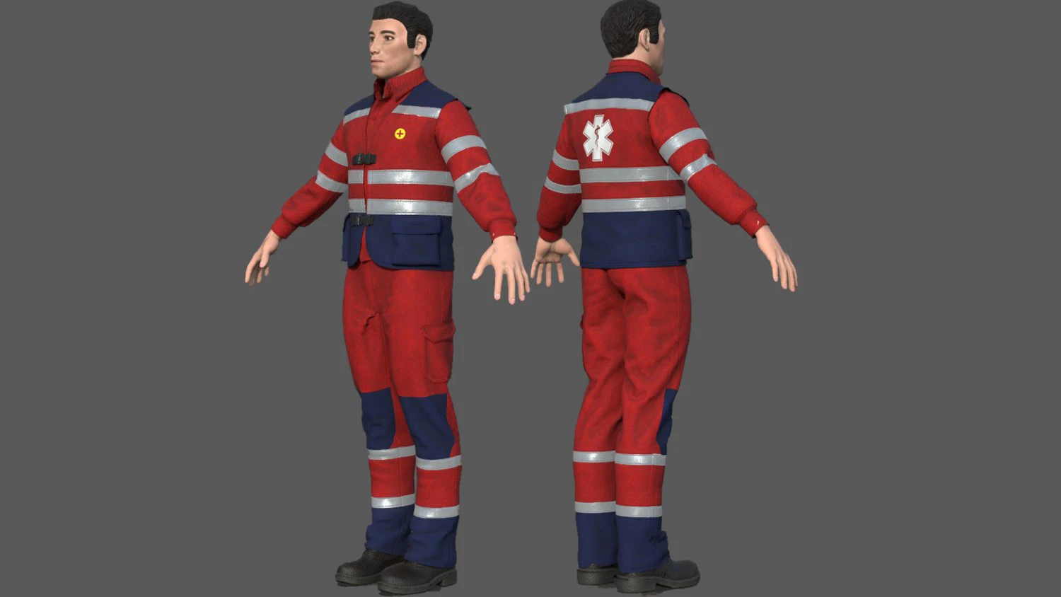 AMBULANCE DOCTOR 3D Model .c4d .max .obj .3ds .fbx .stl .blend