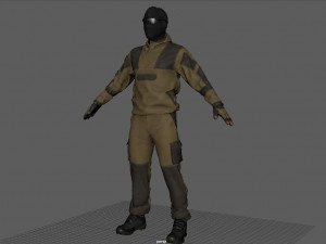 TACTICAL UNIFORM Modelo 3D