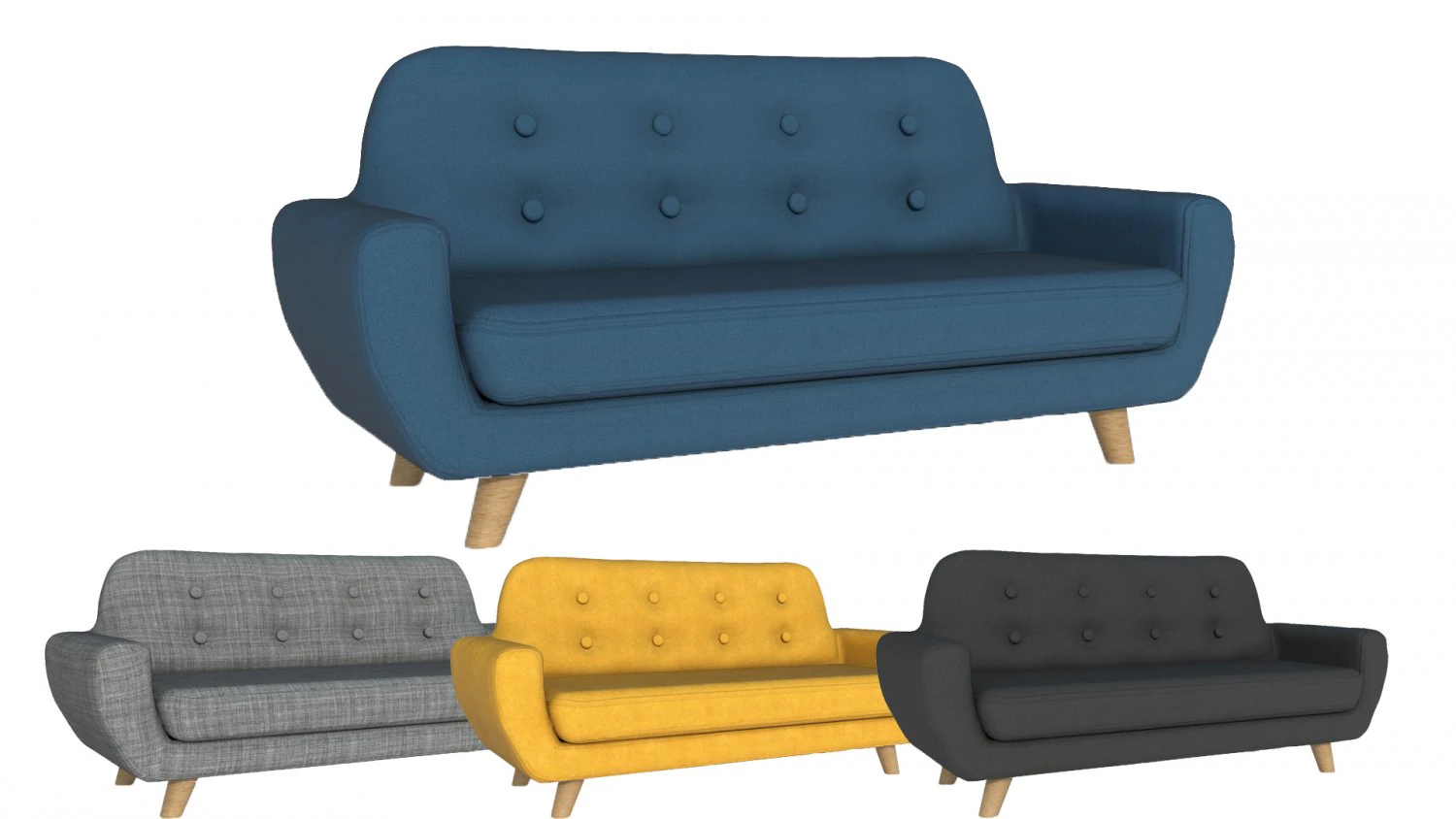 LIVING ROOM SOFA 3D Model .c4d .max .obj .3ds .fbx .stl .blend 