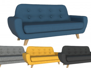 LIVING ROOM SOFA 3D Model