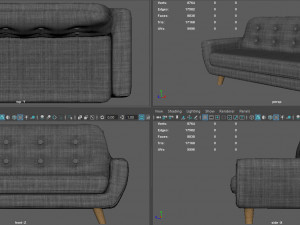 LIVING ROOM SOFA 3D Model