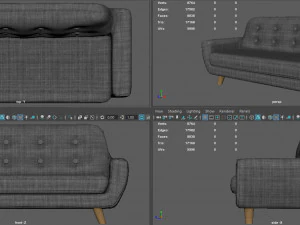 LIVING ROOM SOFA 3D Model