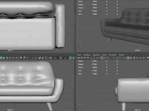 LIVING ROOM SOFA 3D Model