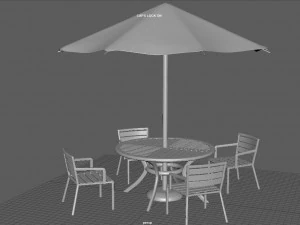 GARDEN FURNITURE SET 3D Model