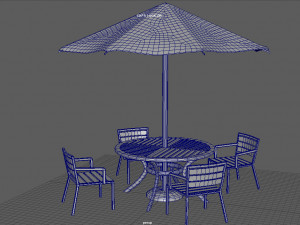 GARDEN FURNITURE SET 3D Модель