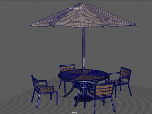 GARDEN FURNITURE SET 3D Model