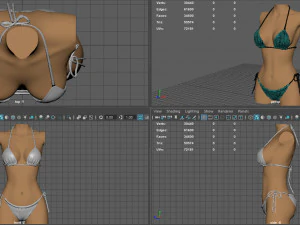 PACOTE BIQUINI MULHER Modelo 3D