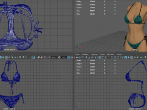 PACOTE BIQUINI MULHER Modelo 3D
