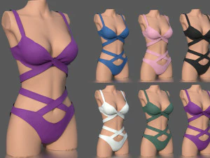 PAKET WANITA BIKINI 2 Model 3D