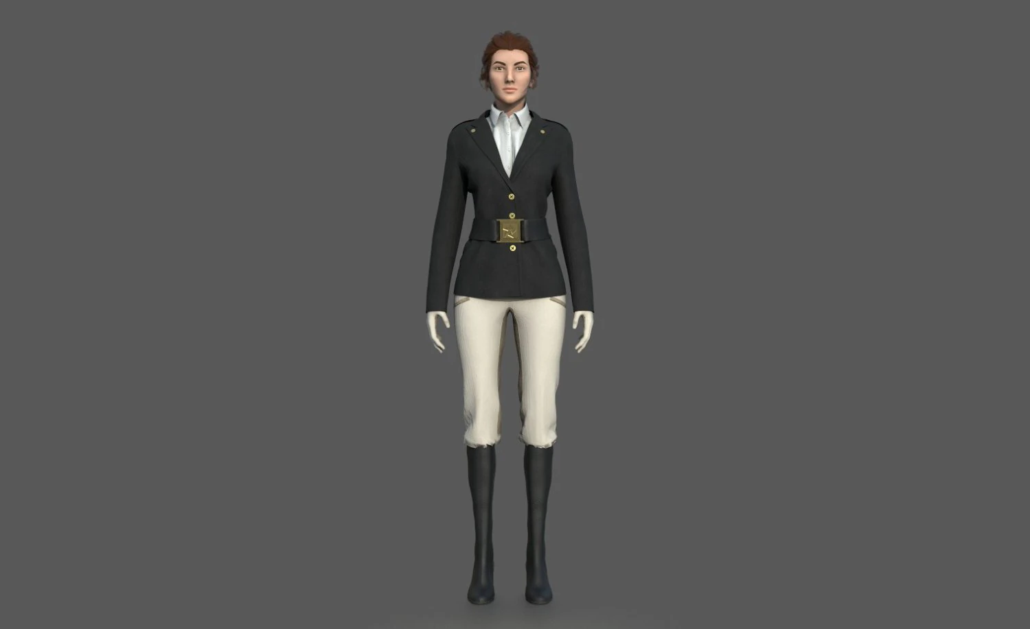EQUESTRIAN WOMAN 3D Model .c4d .max .obj .3ds .fbx .stl .blend