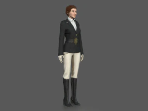 EQUESTRIAN WOMAN 3D Model