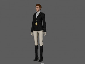 EQUESTRIAN WOMAN Modello 3D