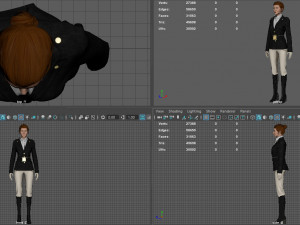 EQUESTRIAN WOMAN Modello 3D