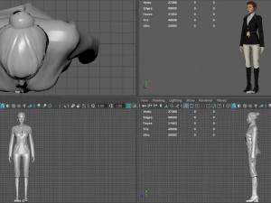 EQUESTRIAN WOMAN 3D Model