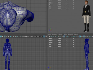 EQUESTRIAN WOMAN Modello 3D