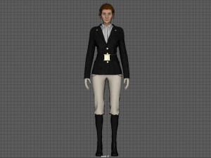 EQUESTRIAN WOMAN Modello 3D