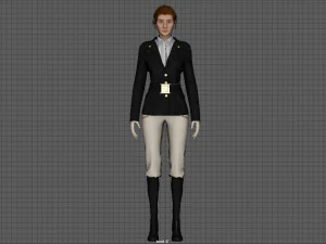 EQUESTRIAN WOMAN 3D Model