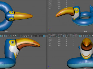 POOL FLOAT TOUCAN 3D Model