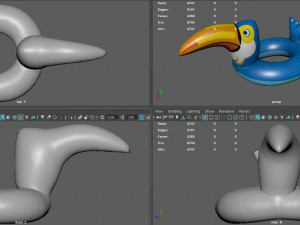 POOL FLOAT TOUCAN 3D Model