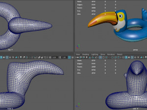 POOL FLOAT TOUCAN 3D Model