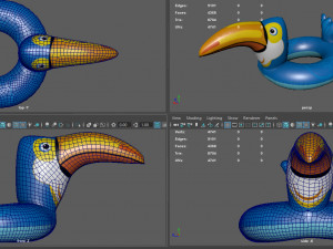 POOL FLOAT TOUCAN 3D Model