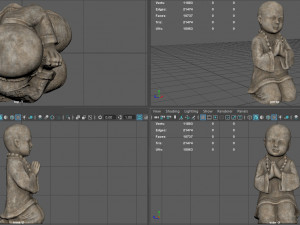 CHILD BUDDHA STATUE 3D 모델