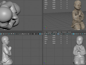 CHILD BUDDHA STATUE 3D 모델