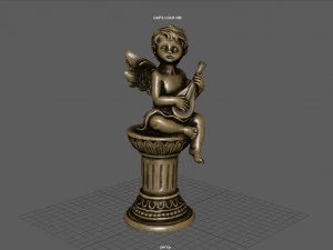 ANGEL WITH GUITAR 3D Model