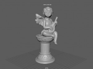 ANGEL WITH GUITAR 3D Model