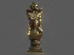 ANGEL WITH HARP 3D 模型